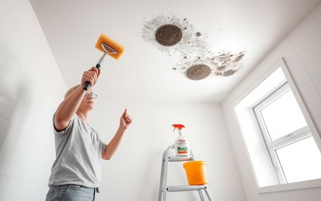 best way to remove mold from bathroom ceiling