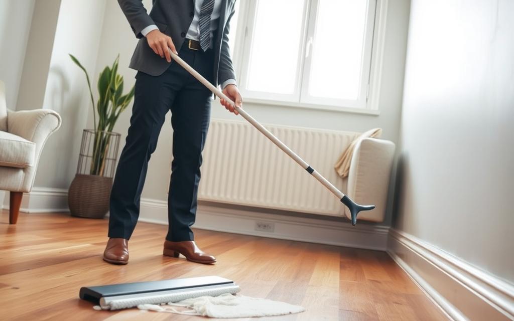 how to clean baseboards without bending down