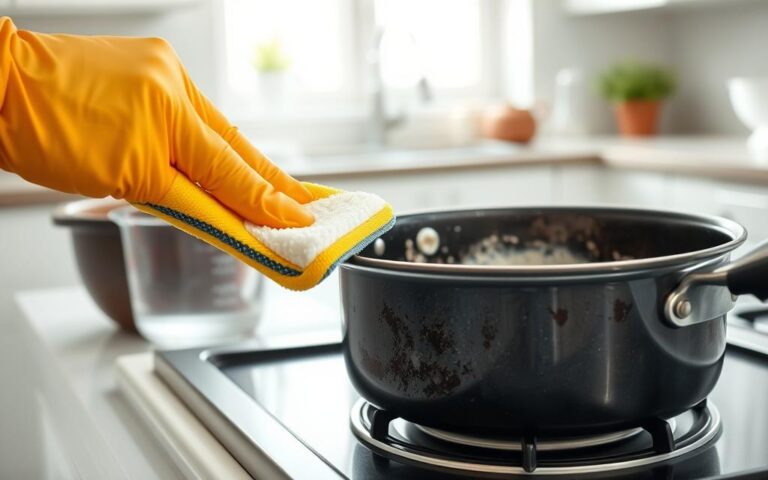 how to clean burnt pots with baking soda