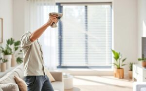 how to clean dusty blinds quickly