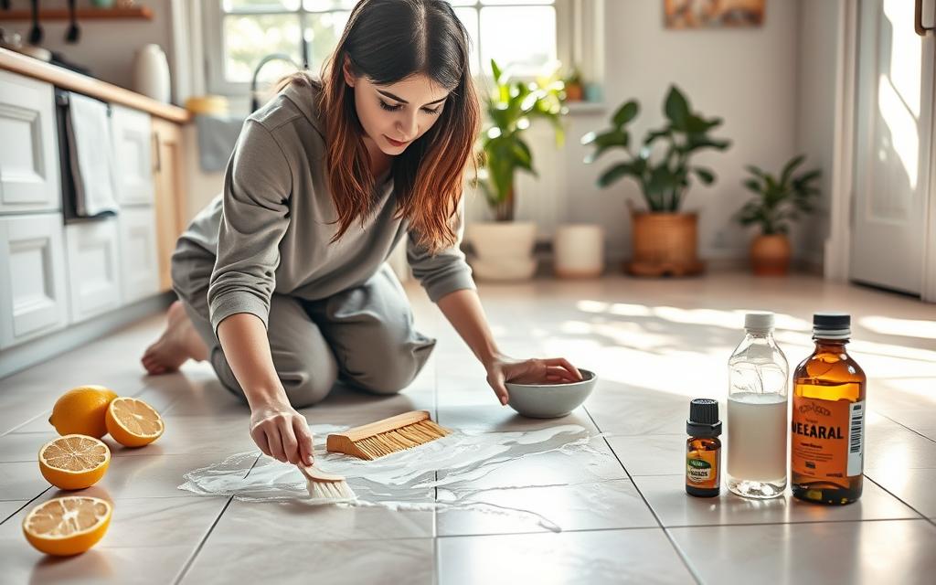 natural ways to clean tile grout at home