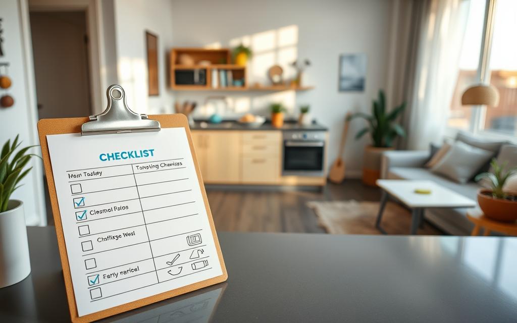 weekly cleaning checklist for small apartments